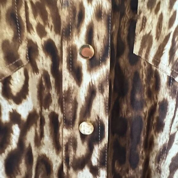 Cache Silk Leopard Animal Print Romper SZ S #2106 - Picture 10 of 16